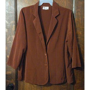 Vintage Maggie Sweet Blazer/ Suit Jacket Brown Size Petite 1x